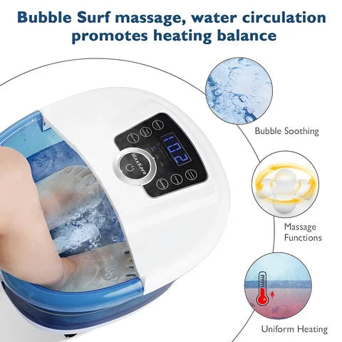 Foot Spa Adjustable Heat & Bubble Massage Rollers