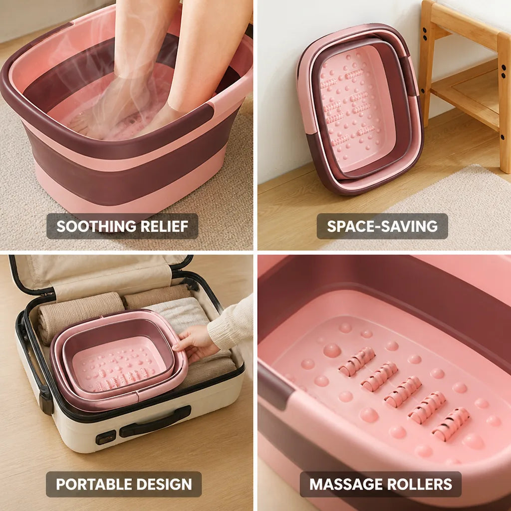 Foot Spa Foldable Portable Massage Rollers