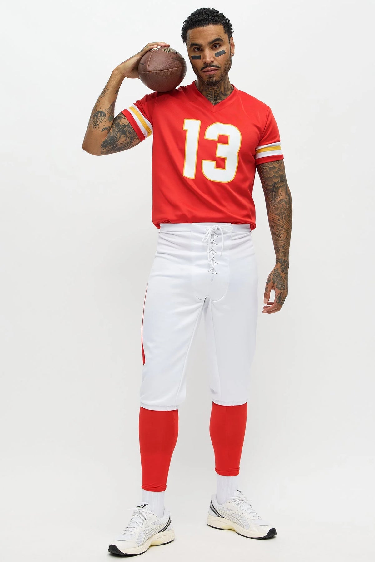 Football Costume Set Cropped Top & Wrist Bands