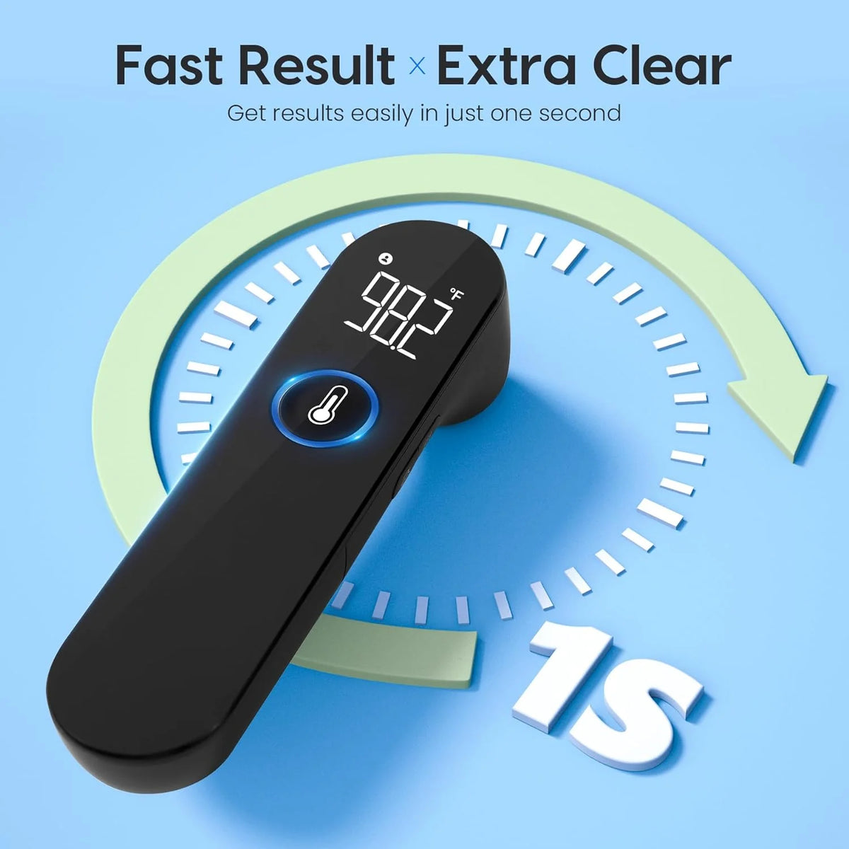 Forehead Thermometer No-Touch Infrared 1-Second Color-Coded LED
