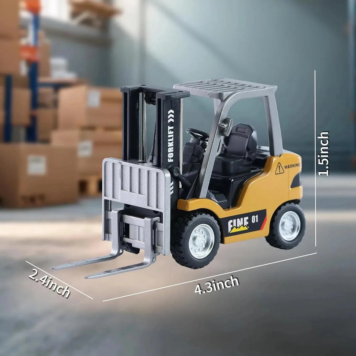 Forklift Toy Alloy Adjustable Forks & Liftable Mast