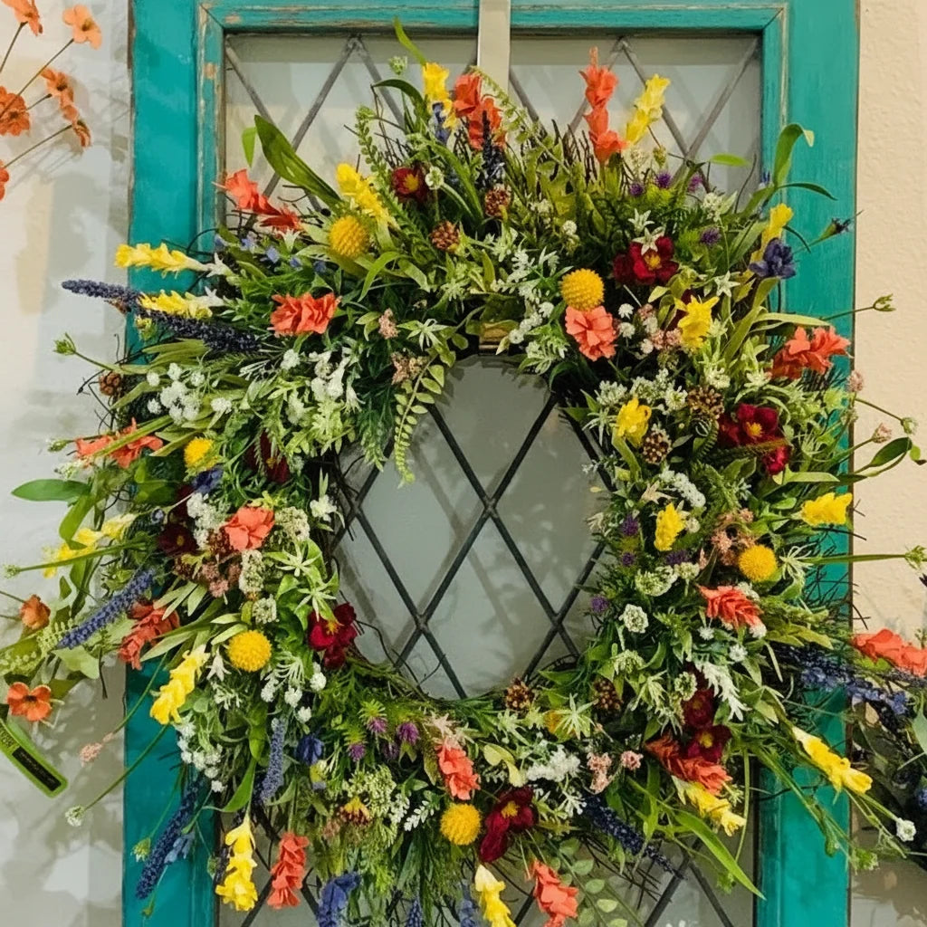 Front Door Wreath Shape-Retaining & Weather-Resistant