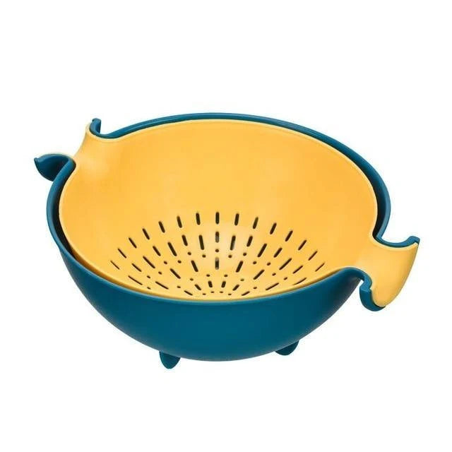 Fruit And Vegetable Colander Double-Layer Stackable Drain Basket