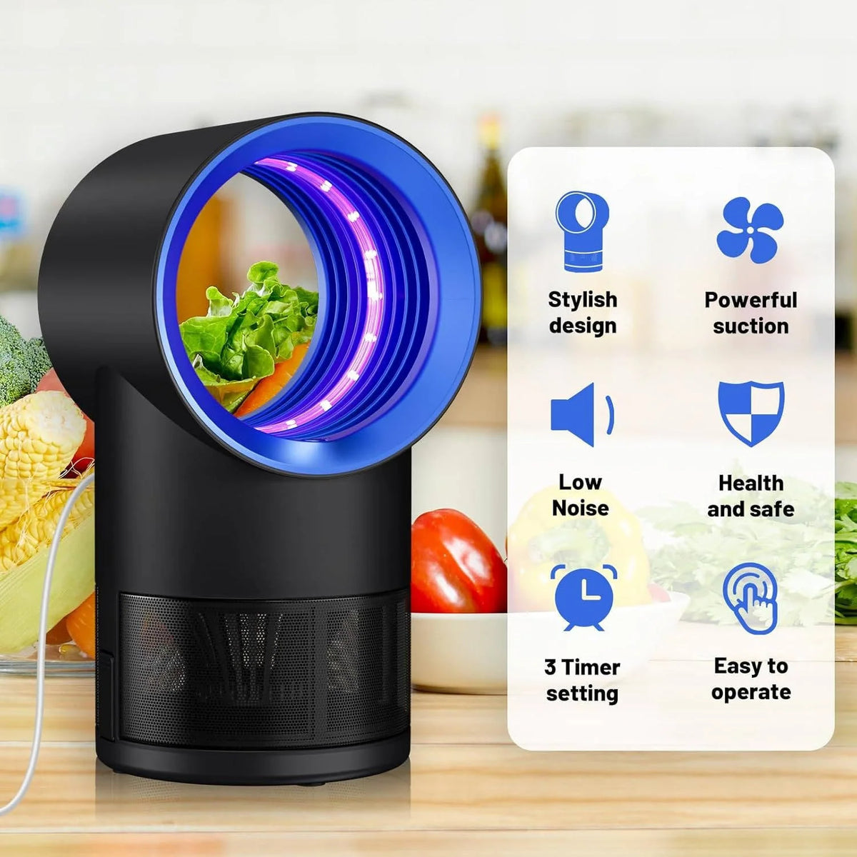 Fruit Fly & Gnat Trap UV Light & Suction