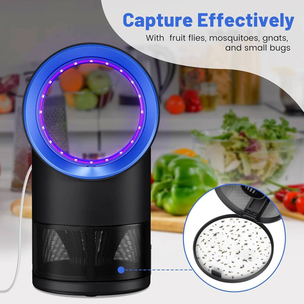 Fruit Fly & Gnat Trap UV Light & Suction