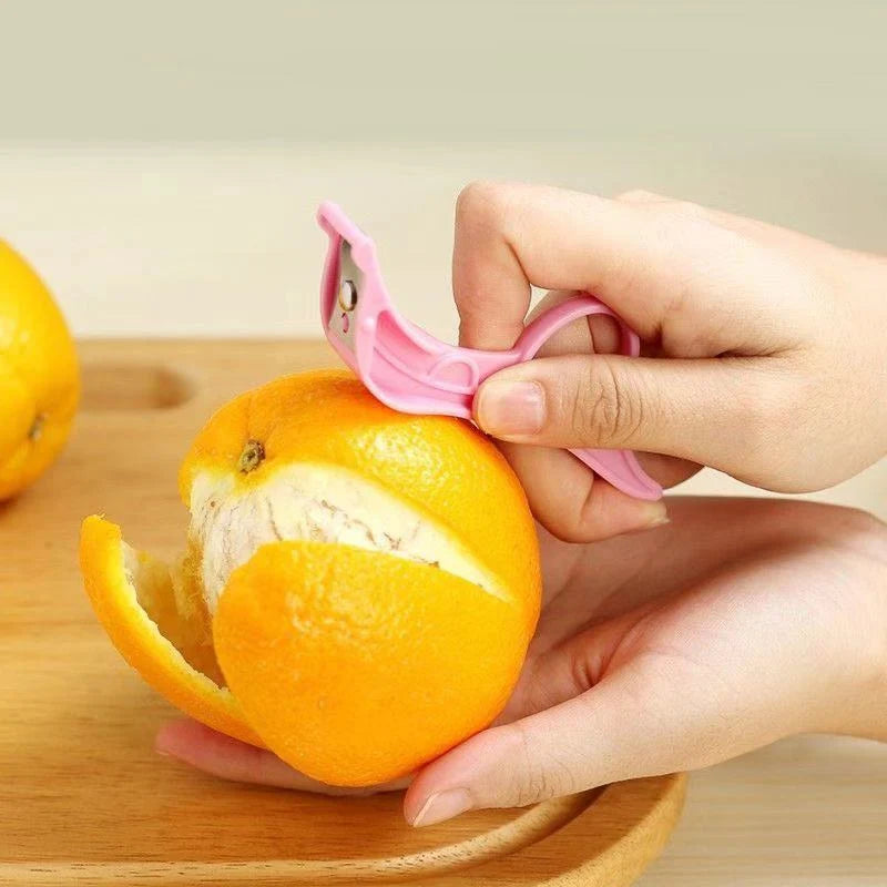 Fruit Peeler Stainless Steel Blade Finger-Clasp Grip BPA-Free
