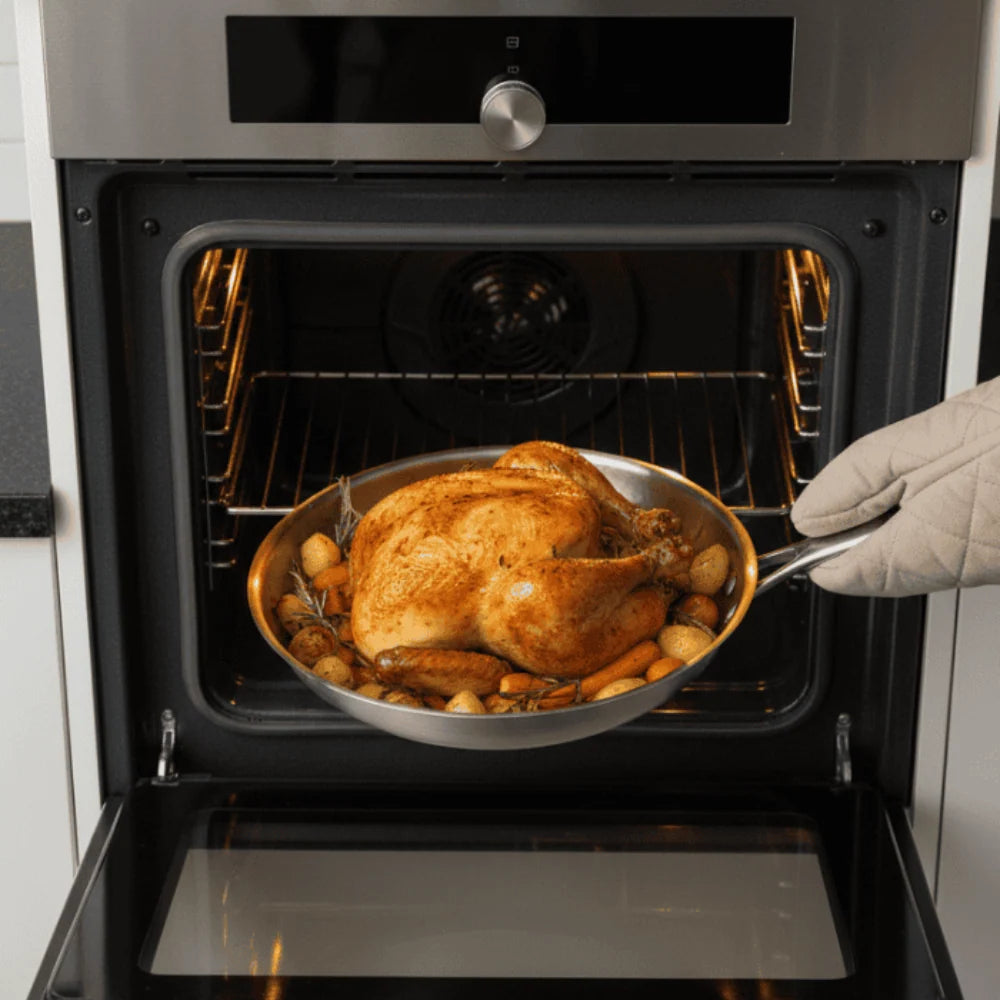 Frying Pan Stainless Steel Titanium-Reinforced Non-Stick & Induction Compatible