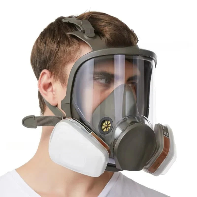 Full Face Respirator Mask 99.97% Filtration Anti-Fog Lens