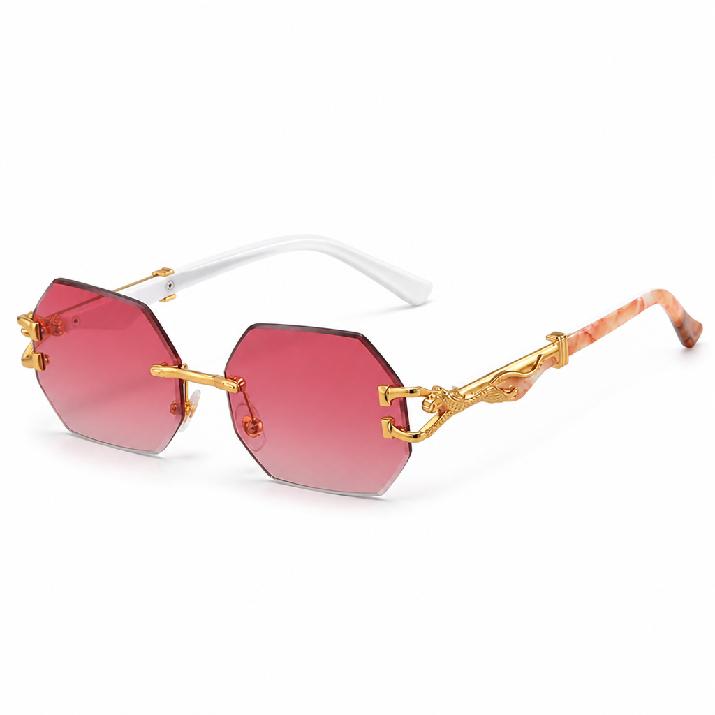 Full UV & Scratch-Resistant Hexagonal Frame Sunglasses