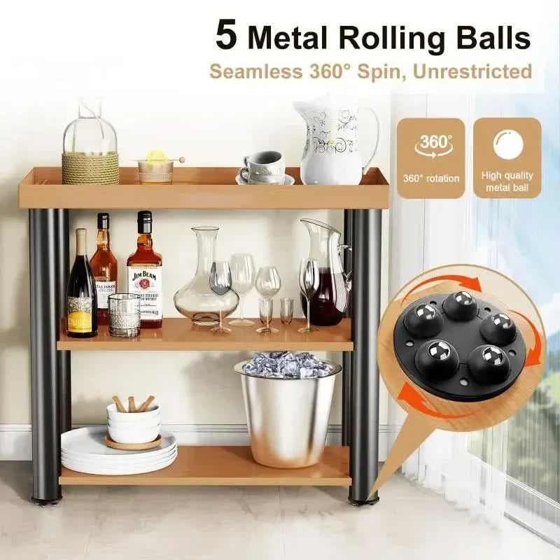 Furniture Feet with Swivel Wheels Floor-Protecting Set of 4