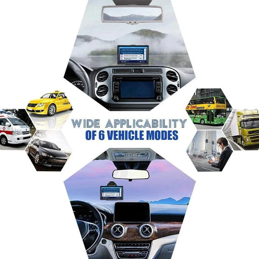 GPS Navigator 7-Inch Touchscreen Offline Maps Real-Time Traffic Updates