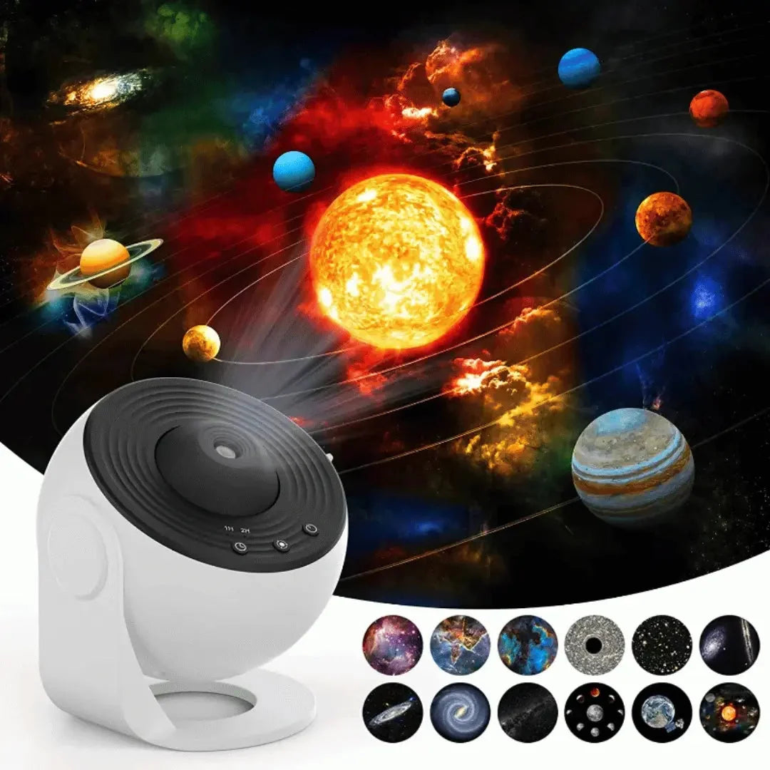 Galaxy Projector 12 Interchangeable Discs Silent Rotation & Timer