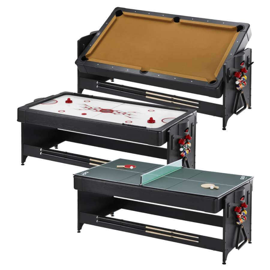 Game Table 3-in-1 Billiards Air Hockey & Table Tennis
