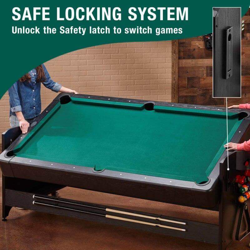 Game Table 3-in-1 Billiards Air Hockey & Table Tennis