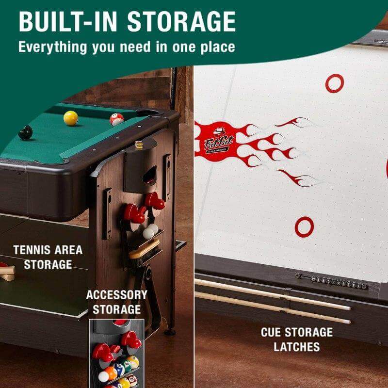 Game Table 3-in-1 Billiards Air Hockey & Table Tennis