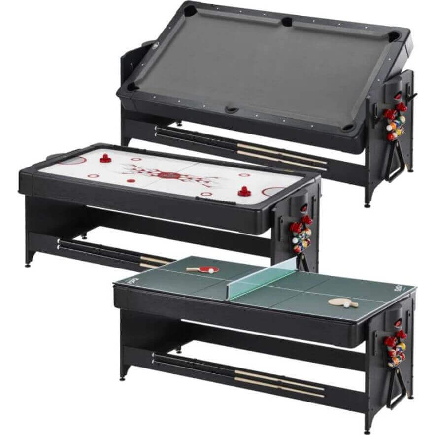 Game Table 3-in-1 Billiards Air Hockey & Table Tennis
