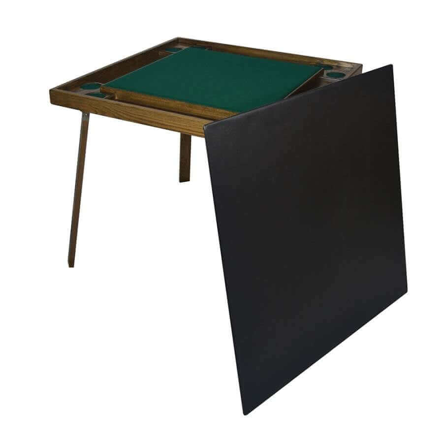 Game Table Upholstered Top Folding Steel Legs 35 Inch