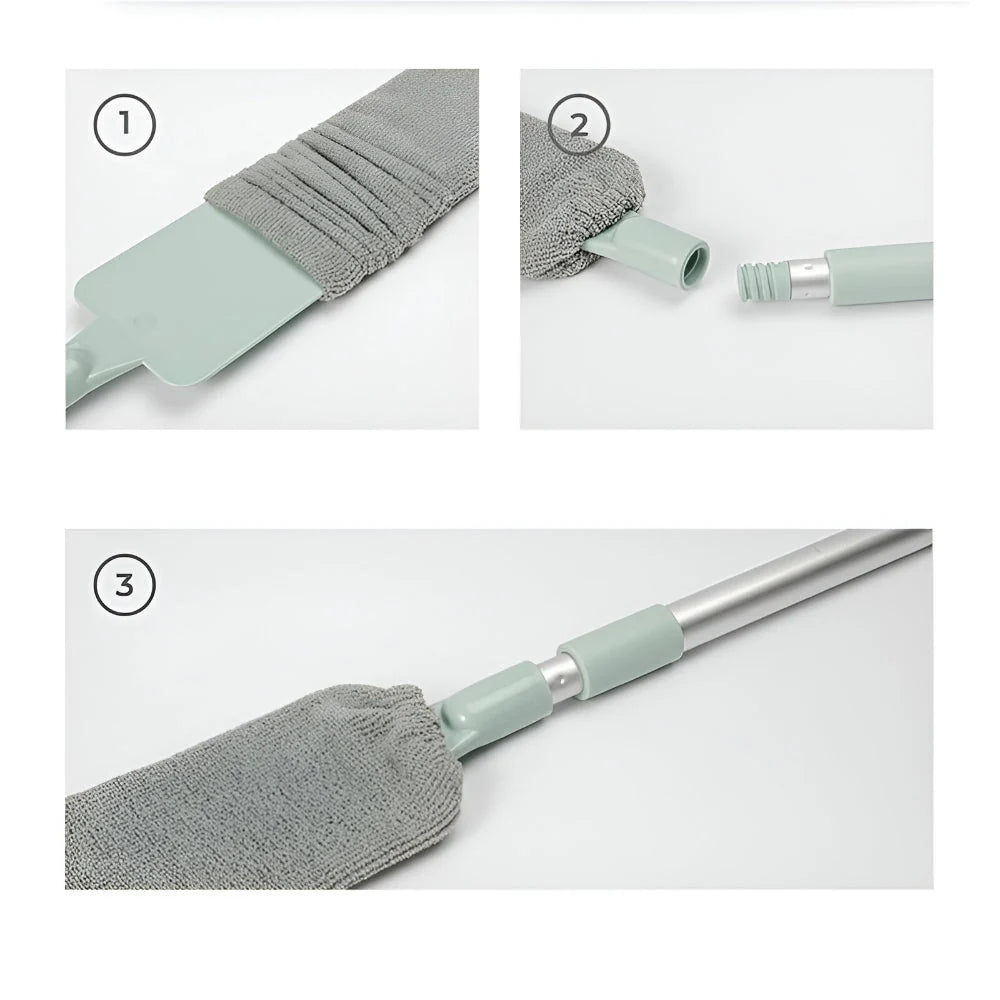 Gap Cleaning Mop Flat Retractable Head Washable Microfiber