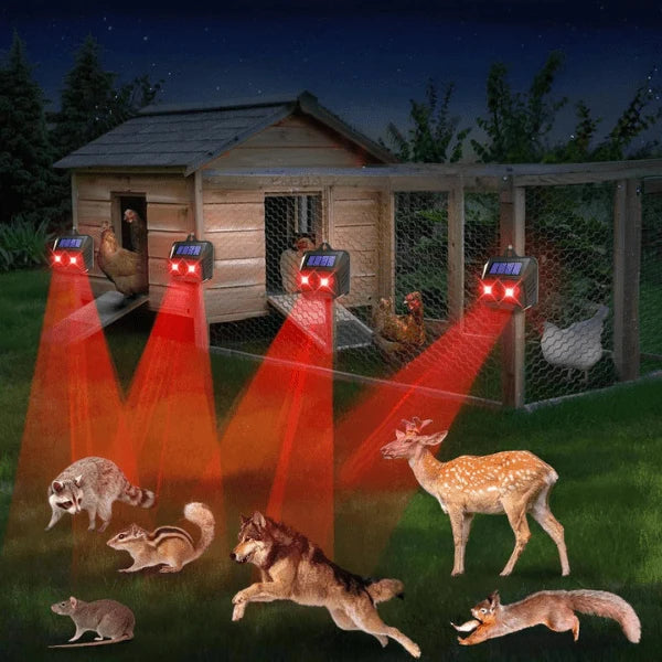Garden Animal Repellent Solar-Powered Ultrasonic Set of 2
