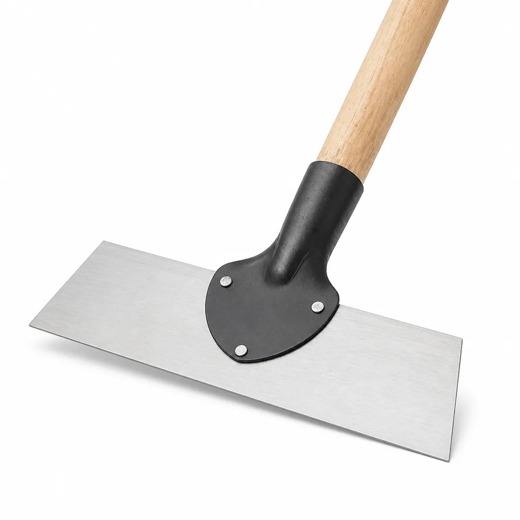 Garden Hoe Wide Steel Blade & Wood Handle