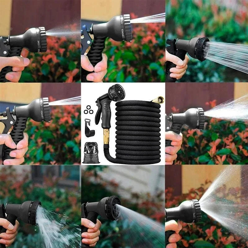 Garden Hose Expandable Kink-Resistant 8-Spray Nozzle