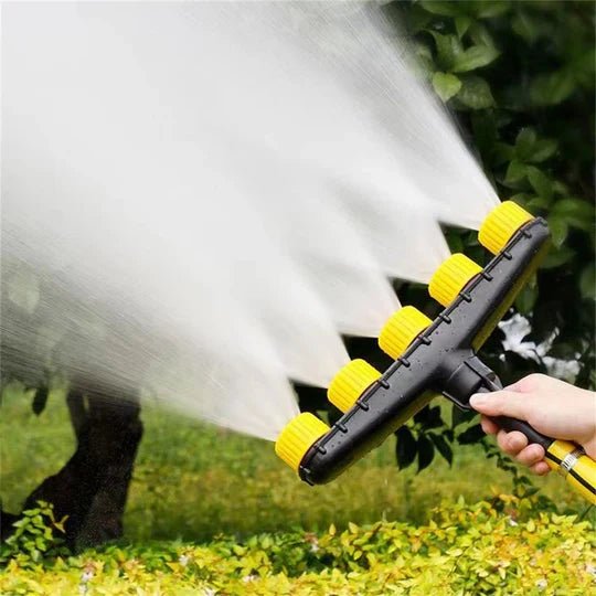 Garden Hose Nozzle Adjustable Spray Patterns Quick-Connect Ergonomic Handle