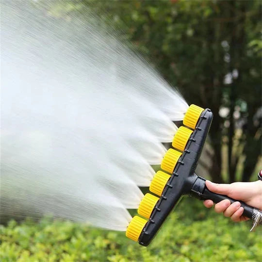 Garden Hose Nozzle Adjustable Spray Patterns Quick-Connect Ergonomic Handle