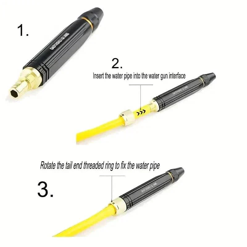 Garden Hose Nozzle Trigger Lock & Extendable Tube
