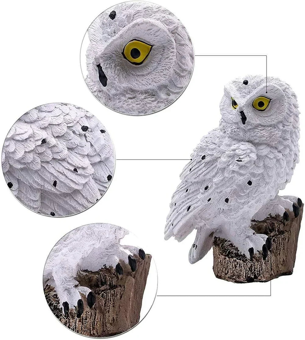 Garden Owl Light Solar Powered Warm White LED IP65 Waterproof