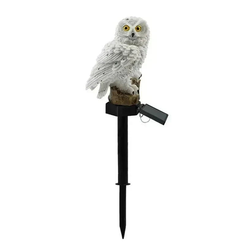 Garden Owl Light Solar Powered Warm White LED IP65 Waterproof