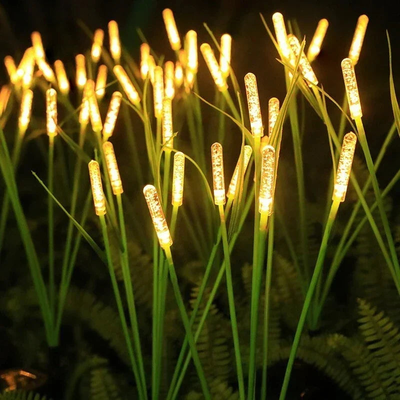 Garden Pathway Lights Solar-Powered Waterproof Swaying Reed Design