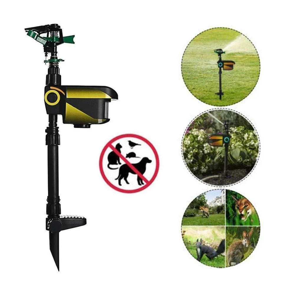 Garden Sprinkler Motion-Activated Solar-Powered 300° Rotation