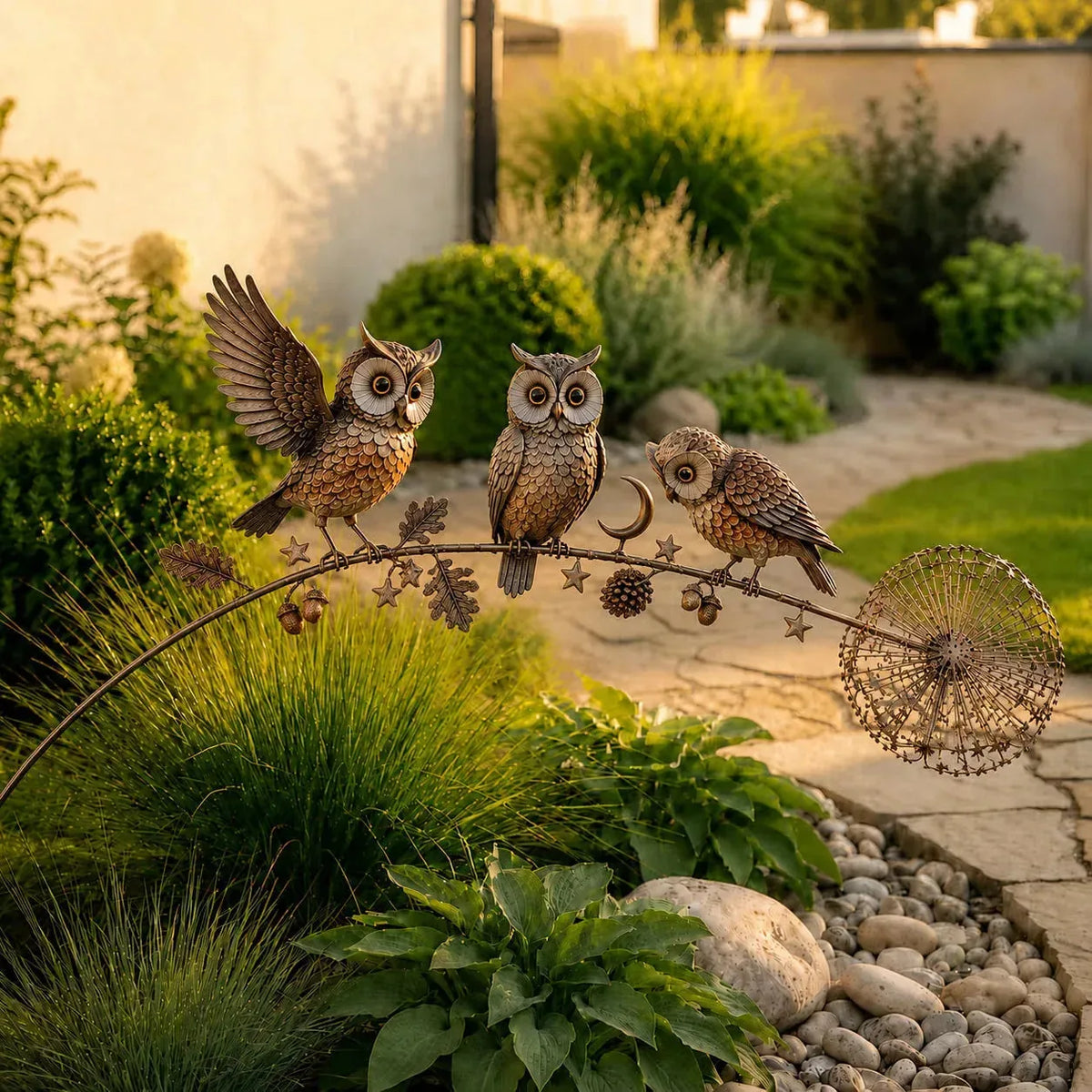 Garden Stake Three Robins Weather-Resistant Flexible Design