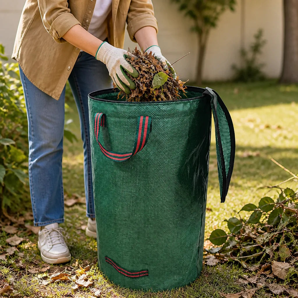 Garden Waste Bag Reusable & Foldable Support Ring 120-500L