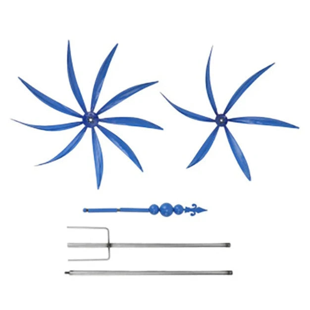 Garden Wind Spinner Metal Lotus Design 35.4 Inch