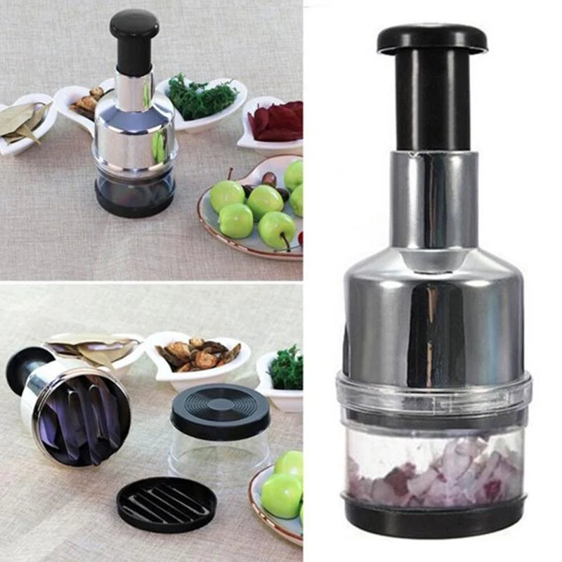 Garlic Chopper Stainless Steel Blade Easy-Clean Design