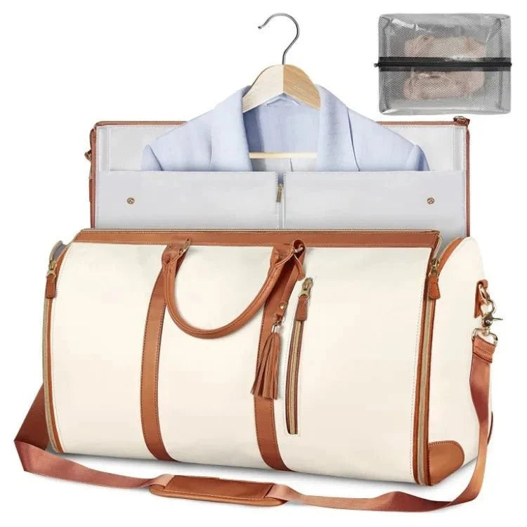 Garment Bag Foldable Overhead Bin Compatible Multiple Compartments