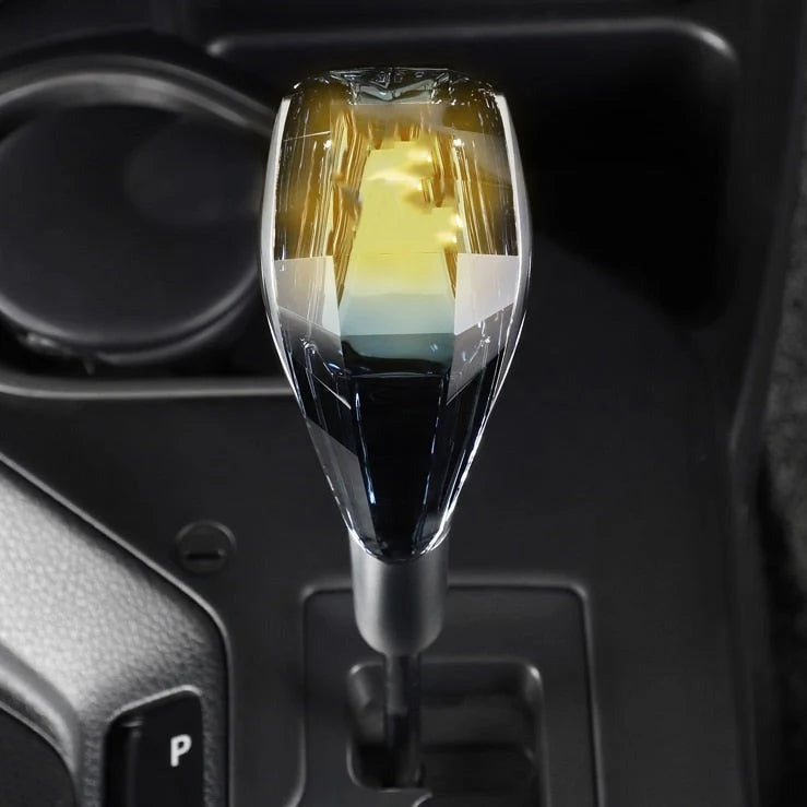 Gear Shift Knob Clear Crystal Design 4.5 Inch Tall
