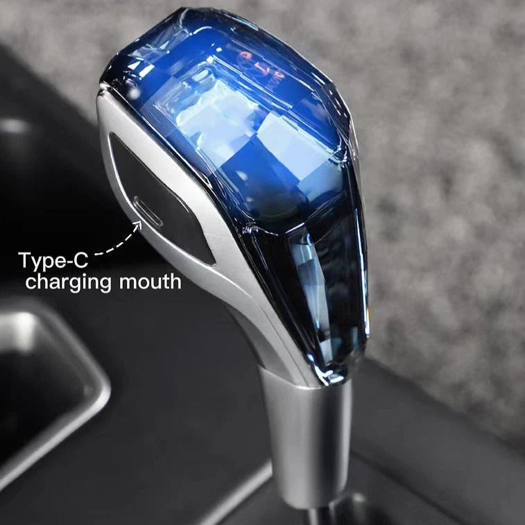 Gear Shift Knob Clear Crystal Design 4.5 Inch Tall