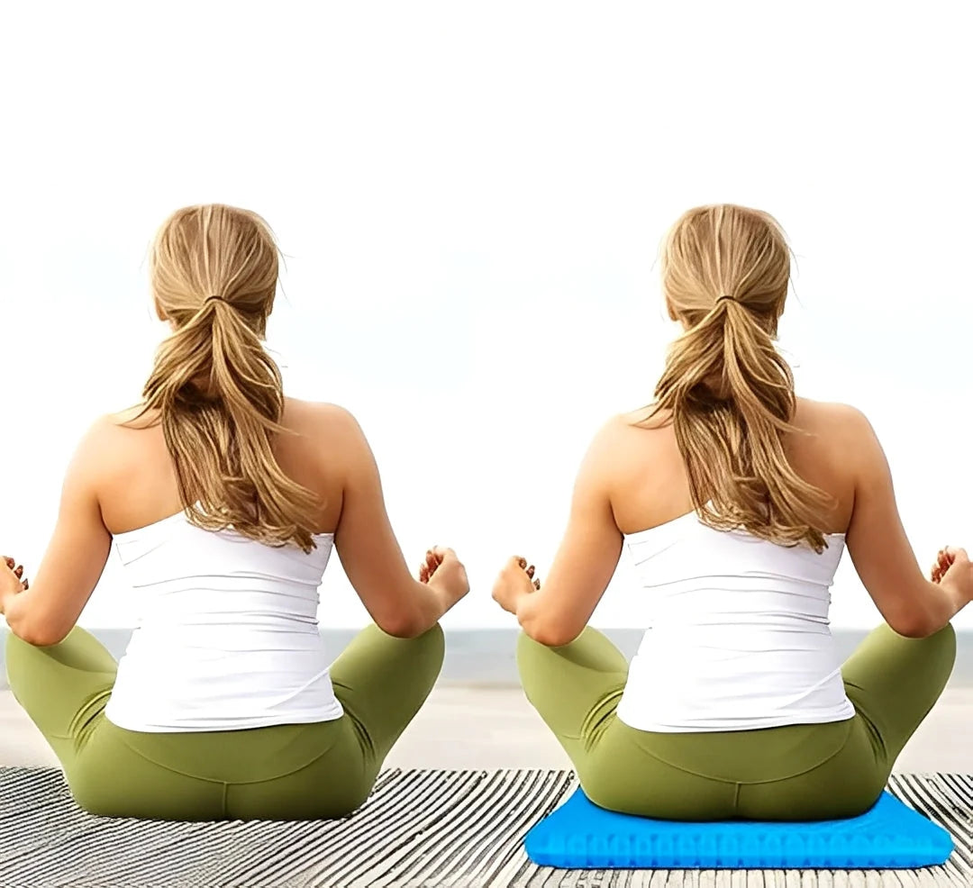 Gel Seat Cushion Honeycomb Pressure Relief Breathable Cover Anti-Slip
