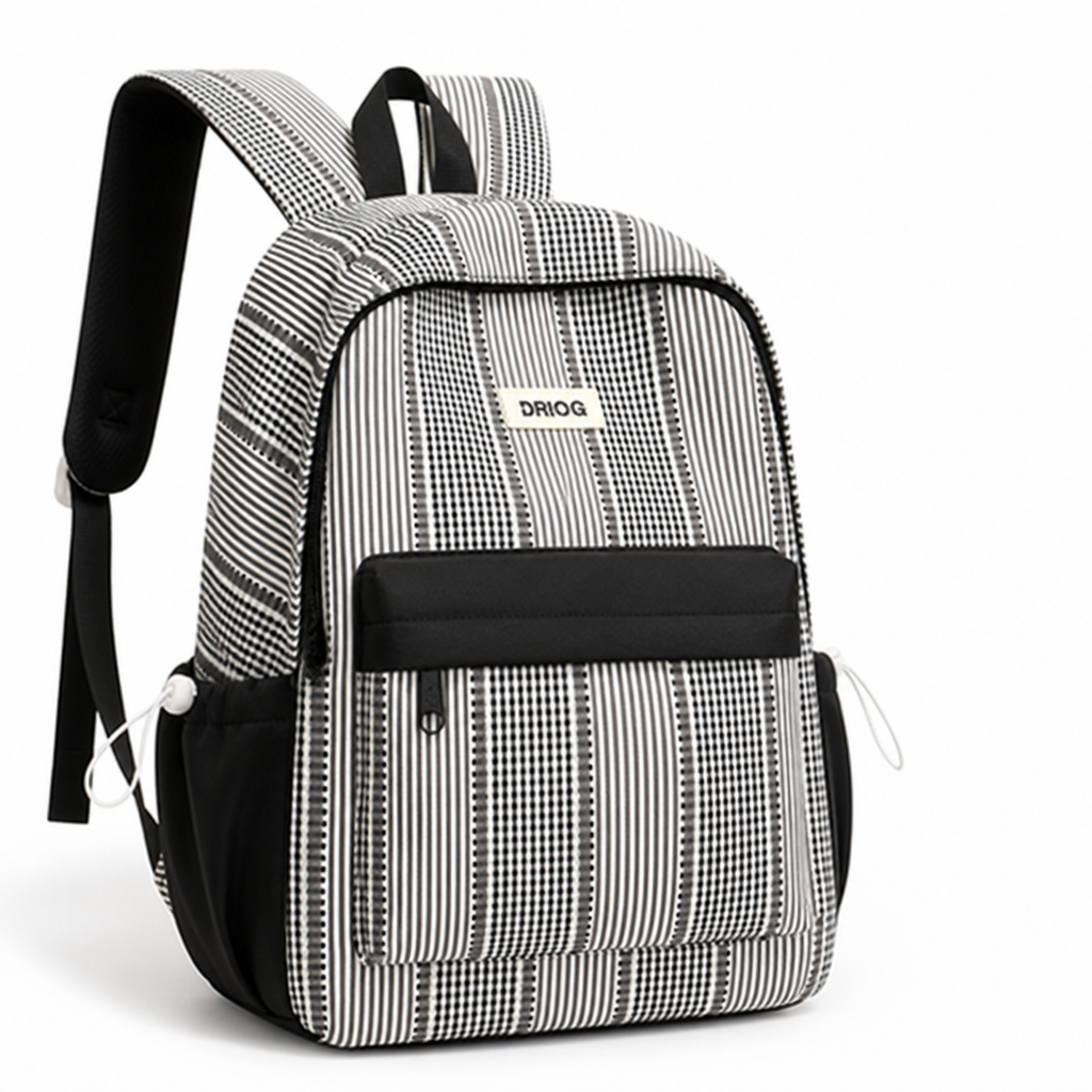 Geometric Print Padded Straps & Multiple Pockets School Backpack