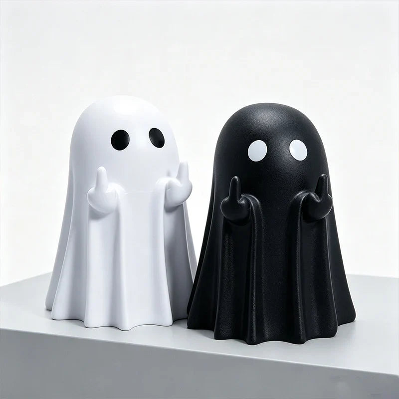 Ghost Figurine Minimalist Plastic Compact