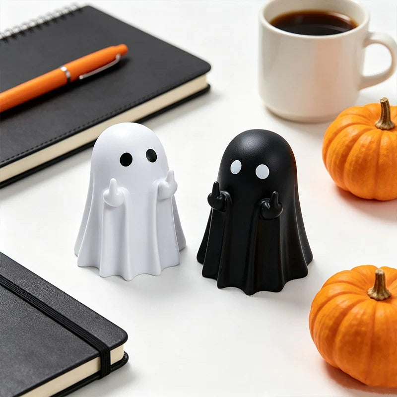 Ghost Figurine Minimalist Plastic Compact