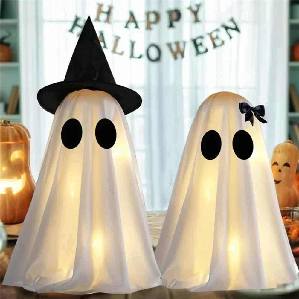 Ghost Figurine Set Freestanding Tabletop Set of 2