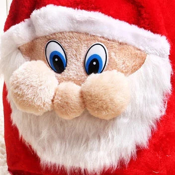 Gift Bag Santa Claus Motif Reusable Drawstring Closure