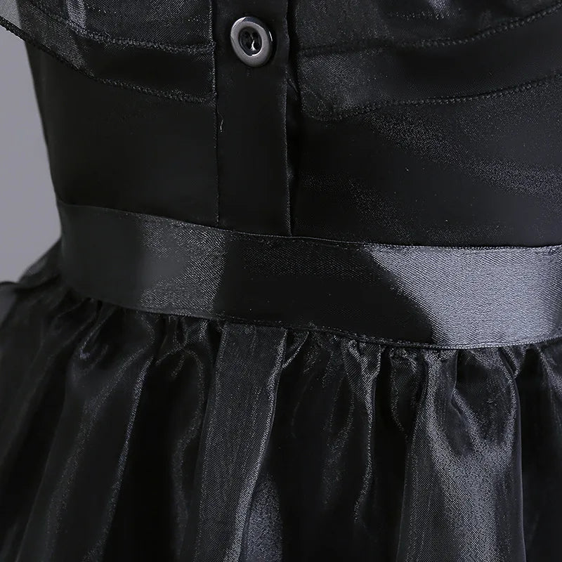 Girls Dress Layered Cake Silhouette & Breathable Mesh