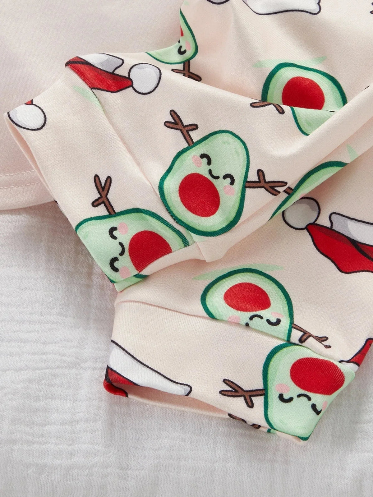 Girls Long-Sleeve Pajama Set Fruit Print & Stretch Knit