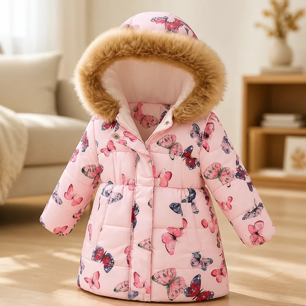 Girls' Winter Coat Thick Soft Lining Zipper Closure