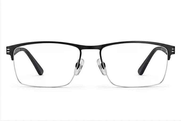 Glasses Multifocal Metal Frame Blue Light & UV Protection