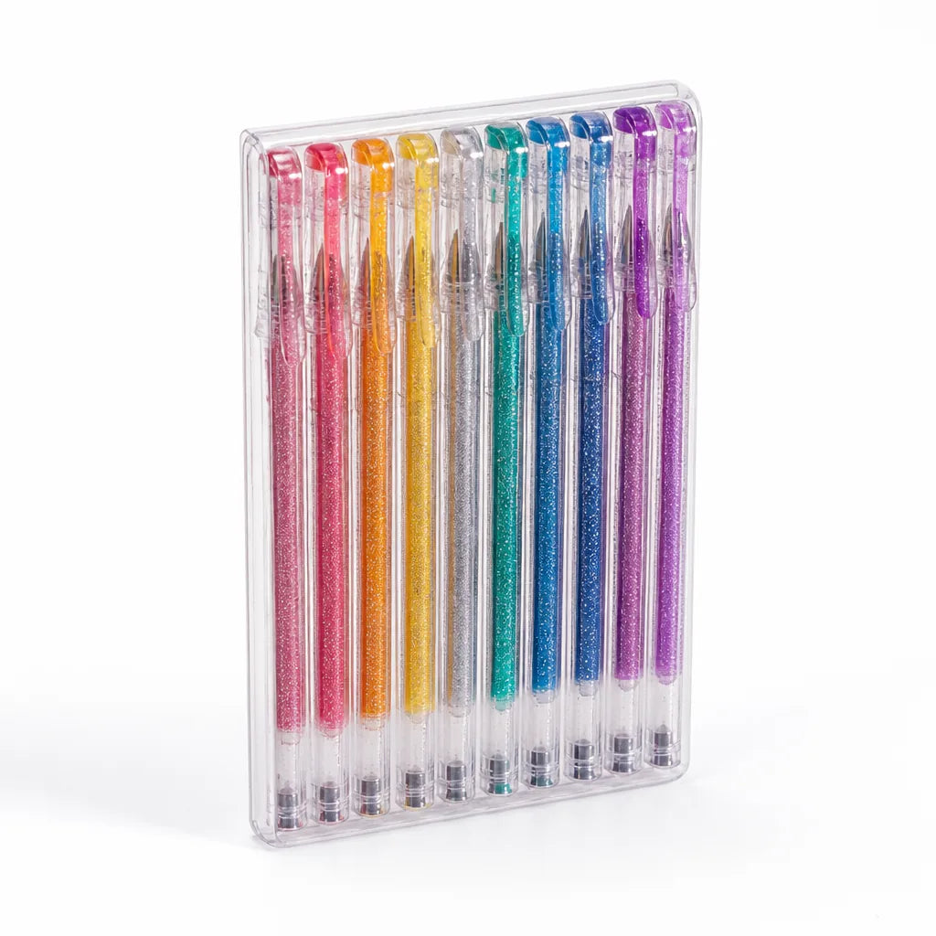 Glitter Gel Pens Shimmering Ink Fine Tip Smudge-Free